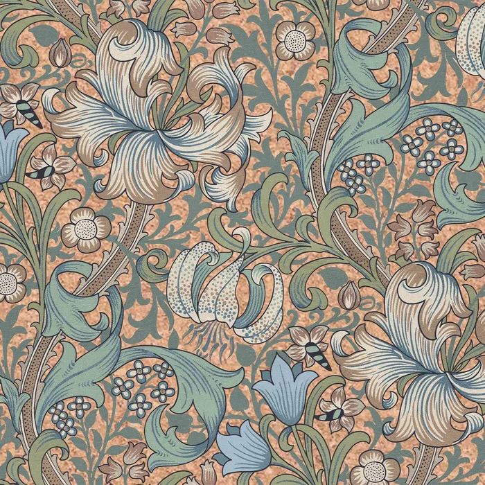 Golden Lily Cork Wallpaper