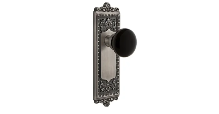 Grandeur Windsor Solid Brass Rose Single Dummy Door Knob with Coventry Knob