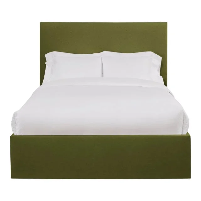 Hadley Twin Bedframe, Olive Velvet