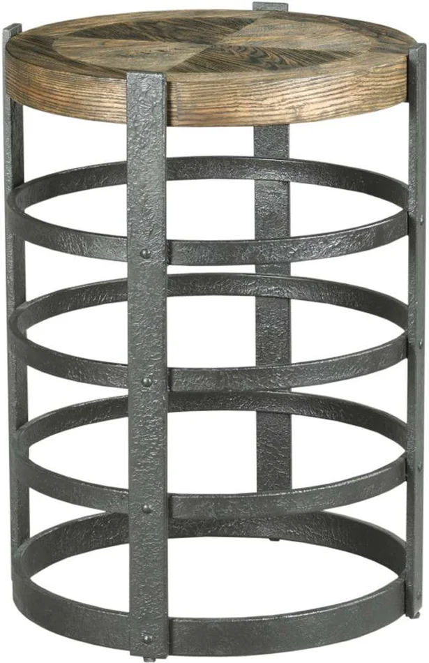Hammary – Hidden Treasures Barrel Strap End Table – 090-973