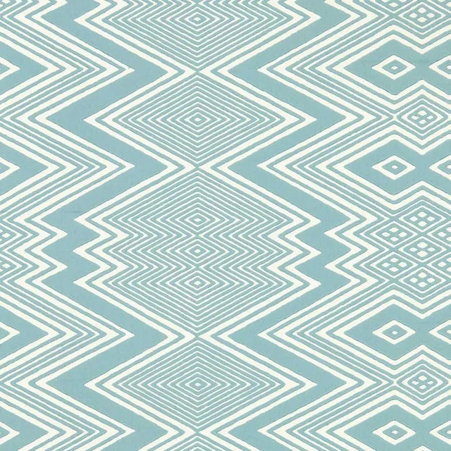 Harlequin Ankara Wallpaper in Sky/Awakening – a Sample