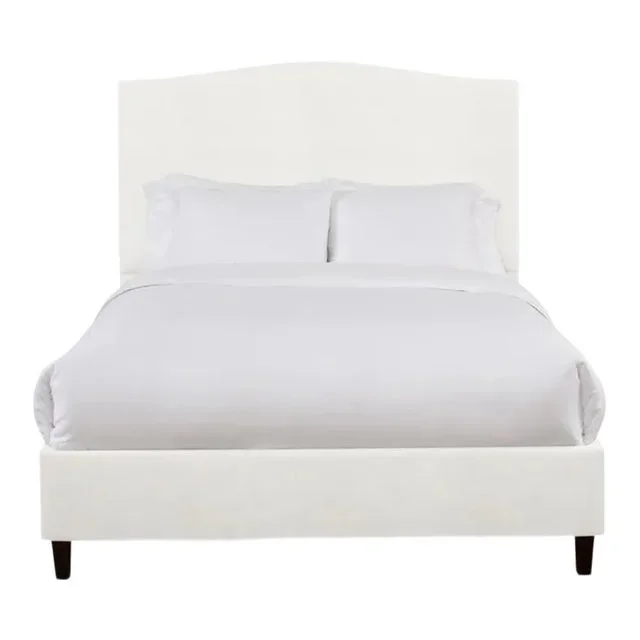 Hazel King Bedframe, Ivory Velvet