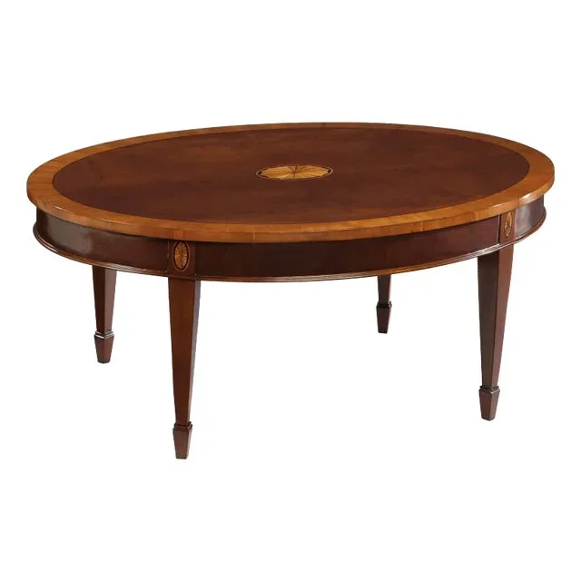 Hekman Mahogany Copley Place Oval Coffee Table