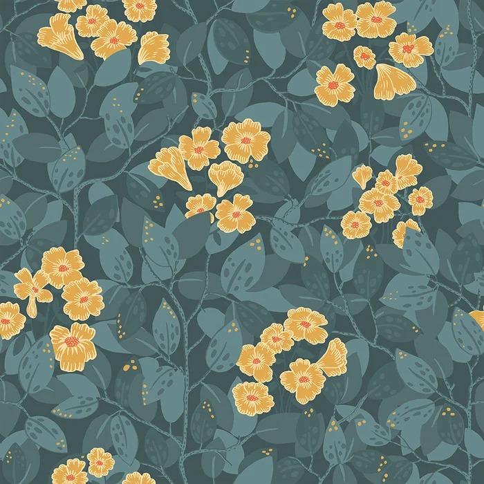 Henni Wallpaper – Blue/Green