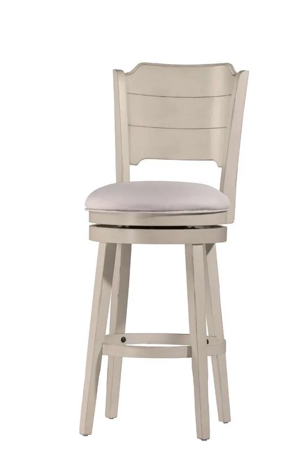 Hillsdale Furniture – Clarion Wood Counter Height Swivel Stool, Sea White – 4542-826C