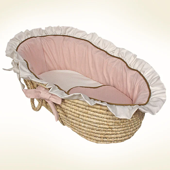 Hoohobbers Classic Pink Moses Basket