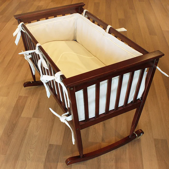 Hoohobbers Ecru 3 Piece Cradle Bedding Set