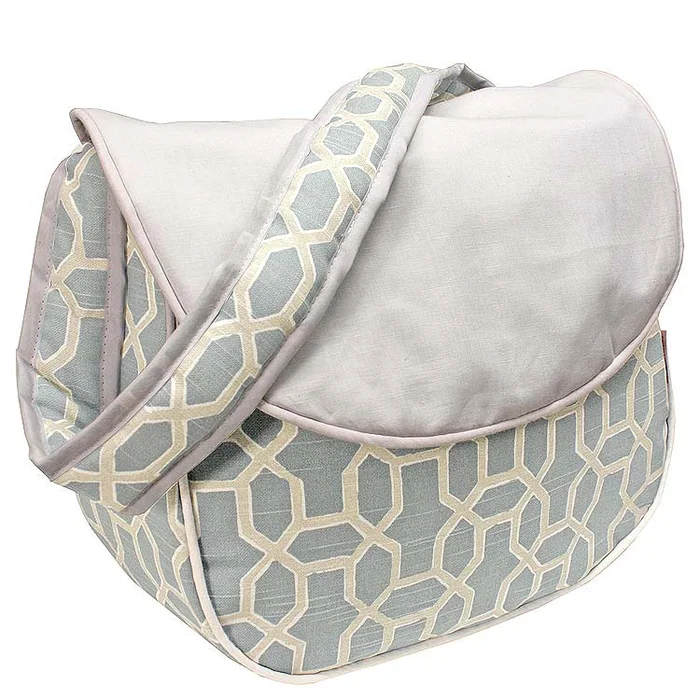 Hoohobbers Pebbles Sky Blue Messenger Diaper Bag