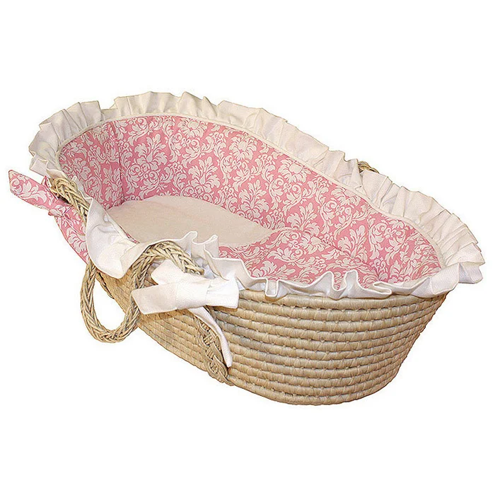 Hoohobbers Versailles Pink Moses Basket