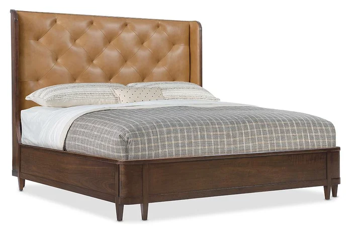 Hooker Furniture – Archives Queen Leather Bed in Brown – 6123-90850-89