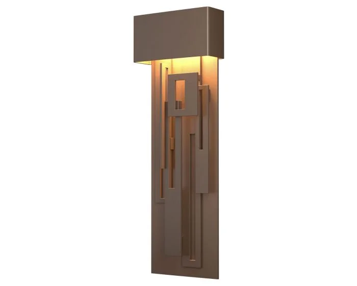 Hubbardton Forge Collage Large Dark Sky Friendly LED Outdoor Sconce in Coastal Bronze