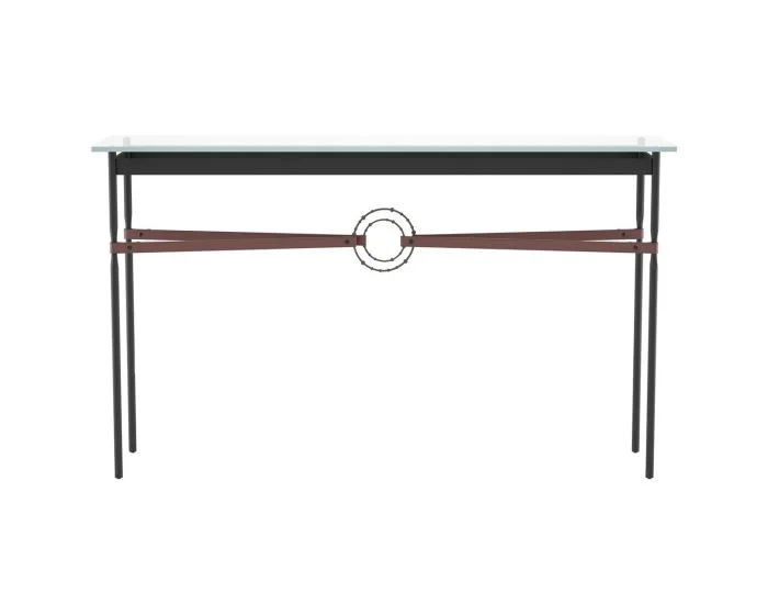 Hubbardton Forge Equus Console Table in Black, Glass Top (VA) 750118-1126