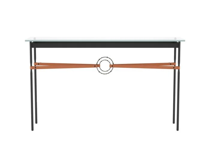 Hubbardton Forge Equus Console Table in Black, Glass Top (VA) 750118-1127