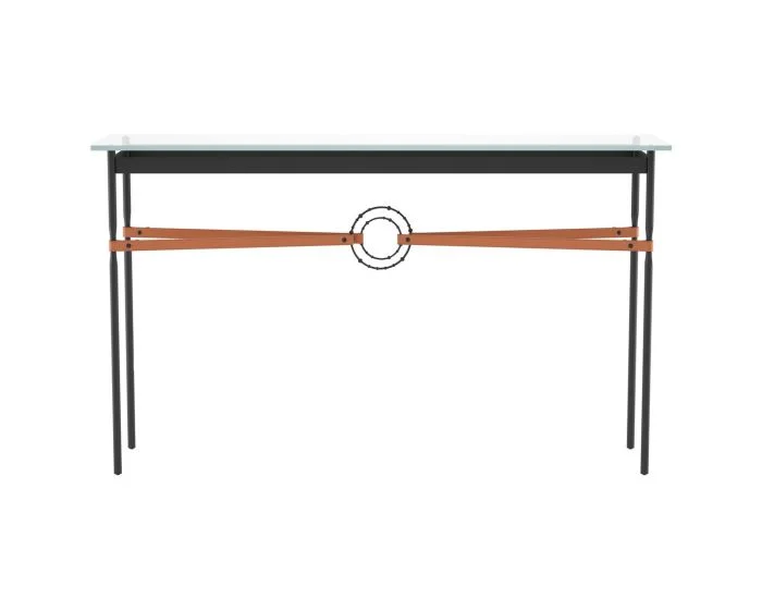 Hubbardton Forge Equus Console Table in Black, Glass Top (VA) 750118-1133