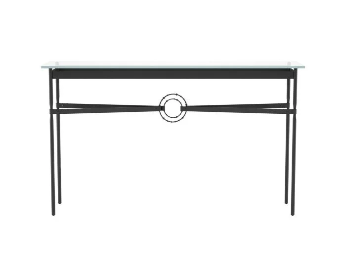 Hubbardton Forge Equus Console Table in Black, Glass Top (VA) 750118-1134