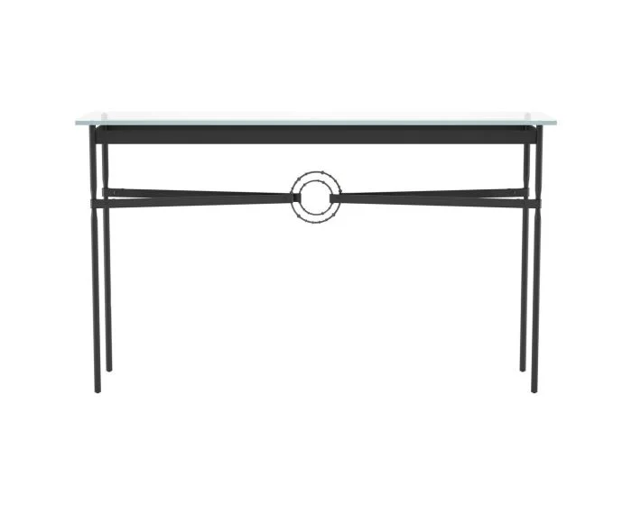 Hubbardton Forge Equus Console Table in Black, Glass Top (VA) 750118-1137