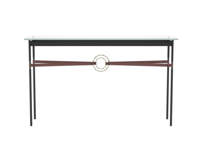 Hubbardton Forge Equus Console Table in Black, Glass Top (VA) 750118-1144
