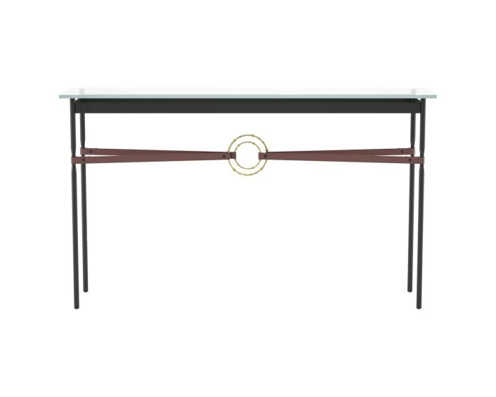 Hubbardton Forge Equus Console Table in Black, Glass Top (VA) 750118-1348