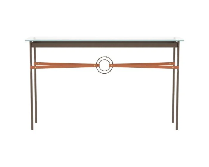 Hubbardton Forge Equus Console Table in Bronze, Glass Top (VA) 750118-1034