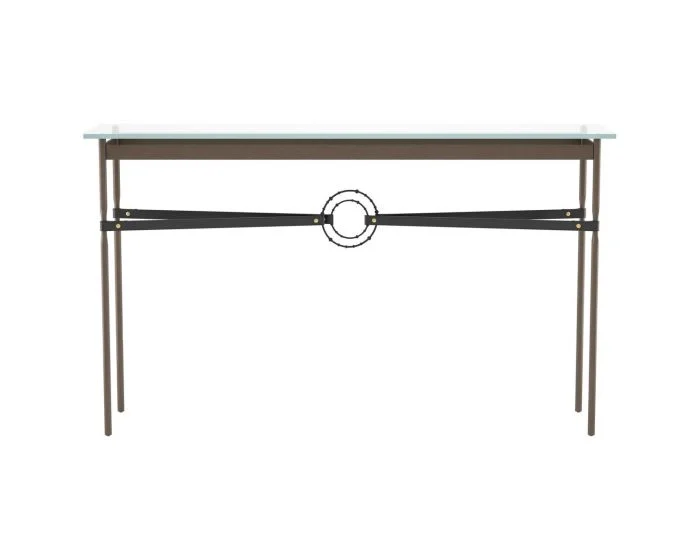 Hubbardton Forge Equus Console Table in Bronze, Glass Top (VA) 750118-1044