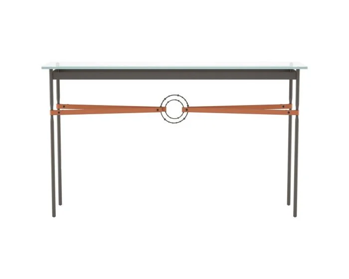 Hubbardton Forge Equus Console Table in Dark Smoke, Glass Top (VA) 750118-1067