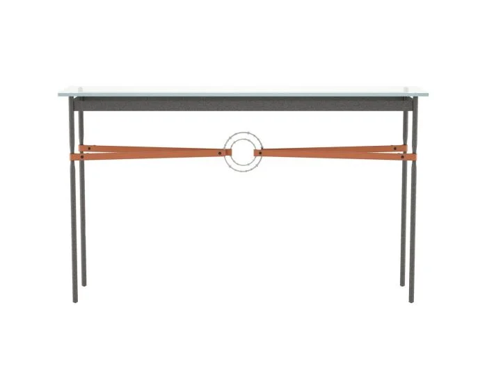 Hubbardton Forge Equus Console Table in Natural Iron, Glass Top (VA) 750118-1178