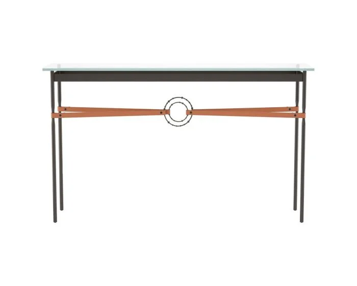 Hubbardton Forge Equus Console Table in Oil Rubbed Bronze, Glass Top (VA) 750118-1304
