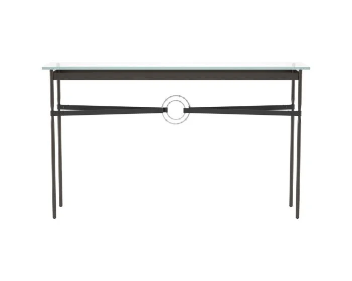 Hubbardton Forge Equus Console Table in Oil Rubbed Bronze, Glass Top (VA) 750118-1314