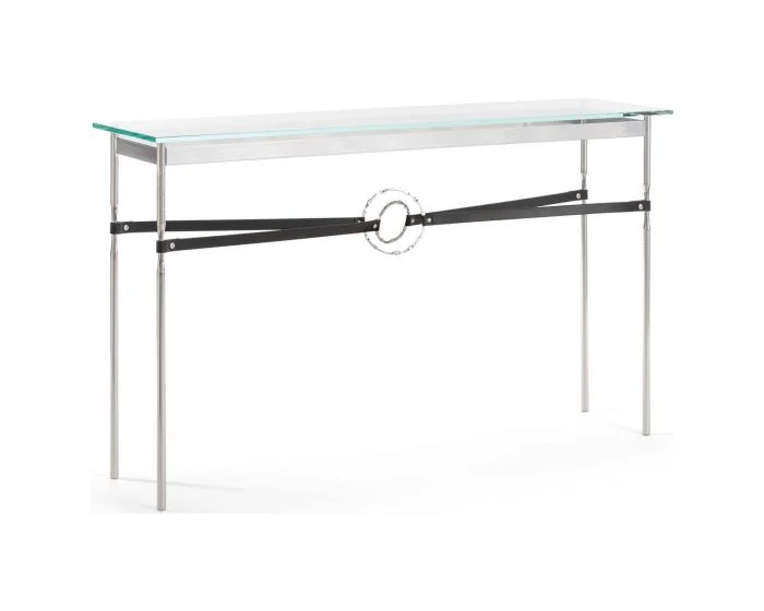 Hubbardton Forge Equus Console Table in Sterling, Glass Top (VA) 750118-1299