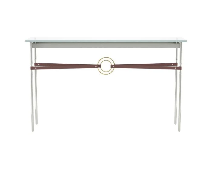 Hubbardton Forge Equus Console Table in Sterling, Glass Top (VA) 750118-1360