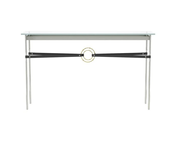Hubbardton Forge Equus Console Table in Sterling, Glass Top (VA) 750118-1362