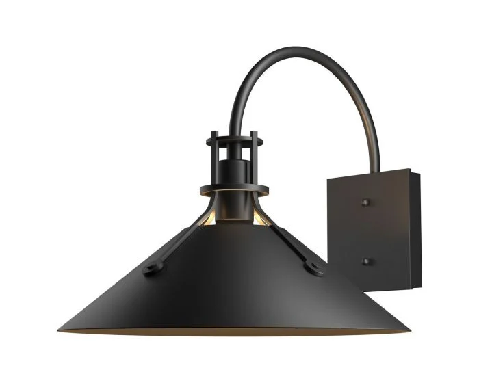 Hubbardton Forge Henry Large Outdoor Sconce in Coastal Black
