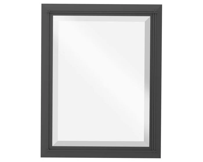 Hubbardton Forge Metra Large Beveled Mirror in Black