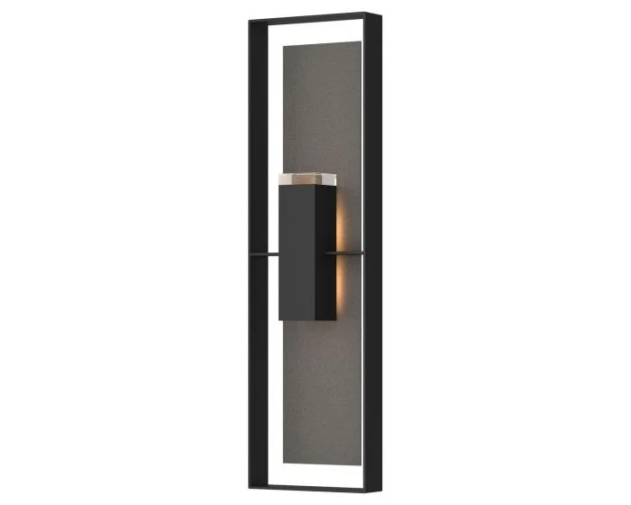 Hubbardton Forge Shadow Box Extra Tall Sconce in Coastal Black 302608-1031