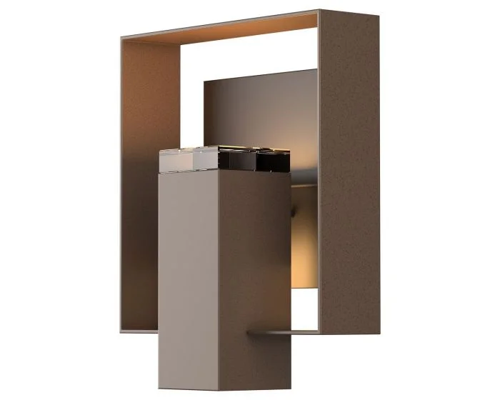 Hubbardton Forge Shadow Box Outdoor Sconce in Coastal Bronze 302603-1091