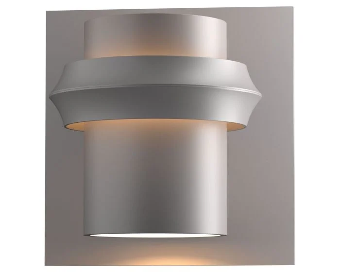 Hubbardton Forge Twilight Large Dark Sky Friendly Outdoor Sconce in Coastal Burnished Steel