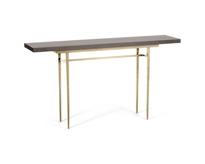 Hubbardton Forge Wick 60″ Console Table in Modern Brass 750108-1035