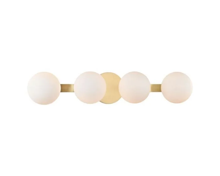 Hudson Valley Lighting Baird 4 Light Bath Bracket – Aged Brass (Dropshippable)