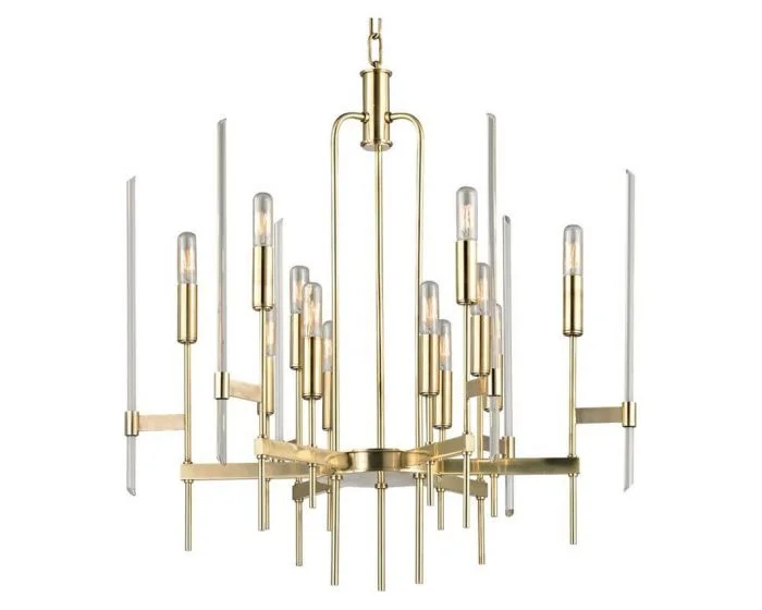 Hudson Valley Lighting Bari 12 Light Chandelier – Aged Brass