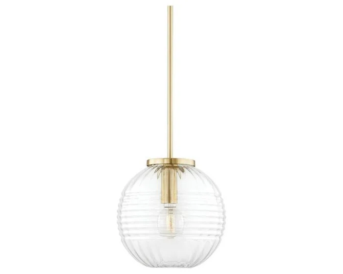 Hudson Valley Lighting Bay Ridge 1 Light Small Pendant – Aged Brass (Dropshippable)