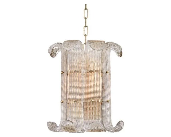 Hudson Valley Lighting Brasher 4 Light Chandelier – Aged Brass (Dropshippable)