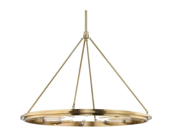 Hudson Valley Lighting ChAmbers 12 Light Pendant – Aged Brass