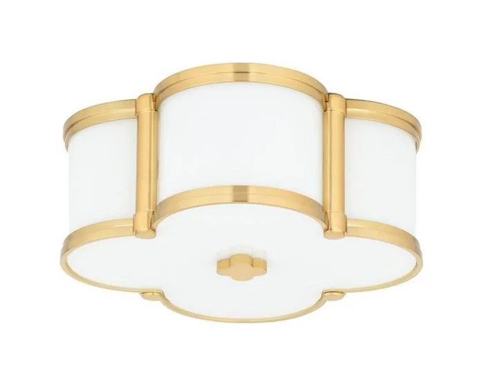 Hudson Valley Lighting Chandler 2 Light Flush Mount – Aged Brass (Dropshippable)