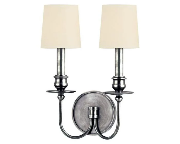 Hudson Valley Lighting Cohasset 2 Light Wall Sconce – Polished Nickel (Dropshippable)