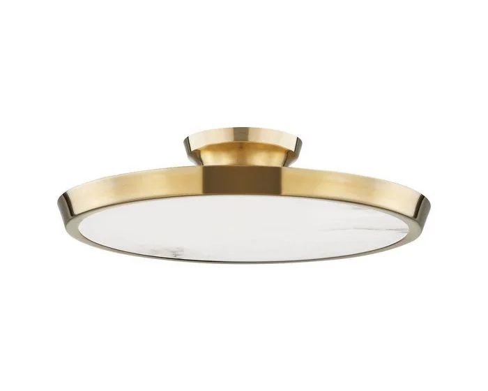 Hudson Valley Lighting Draper Led Flush Mount – Aged Brass (Dropshippable)