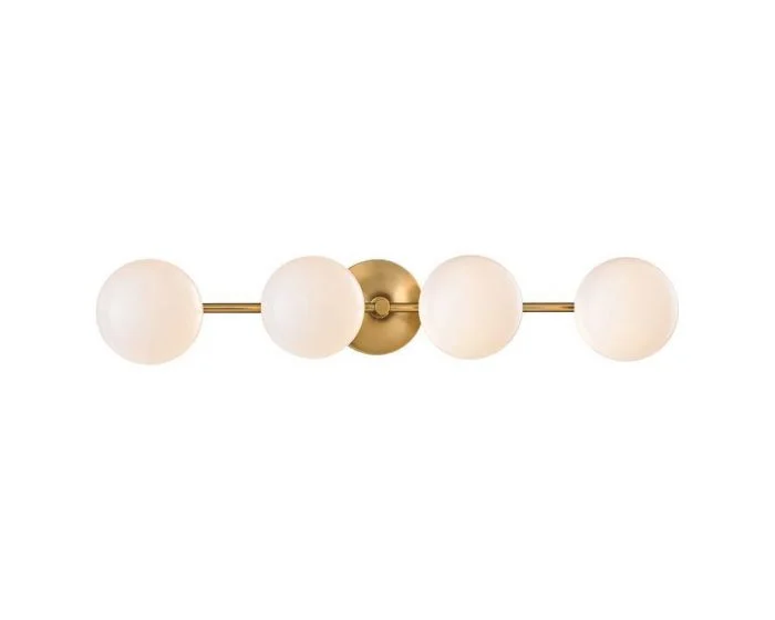 Hudson Valley Lighting Fleming 4 Light Bath Bracket – Aged Brass (Dropshippable)