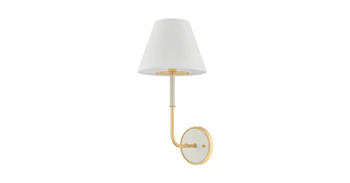 Hudson Valley Lighting Wedgewood 17″ Tall Wall Sconce with Linen Shade
