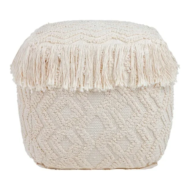 Inca Ivory Pouf