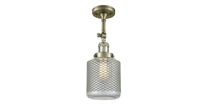 Innovations Lighting Stanton Single Light 6″ Wide Semi-Flush Ceiling Fixture