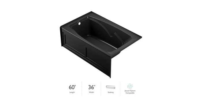 Jacuzzi Cetra 60″ Soaking Alcove Bathtub with Left Drain